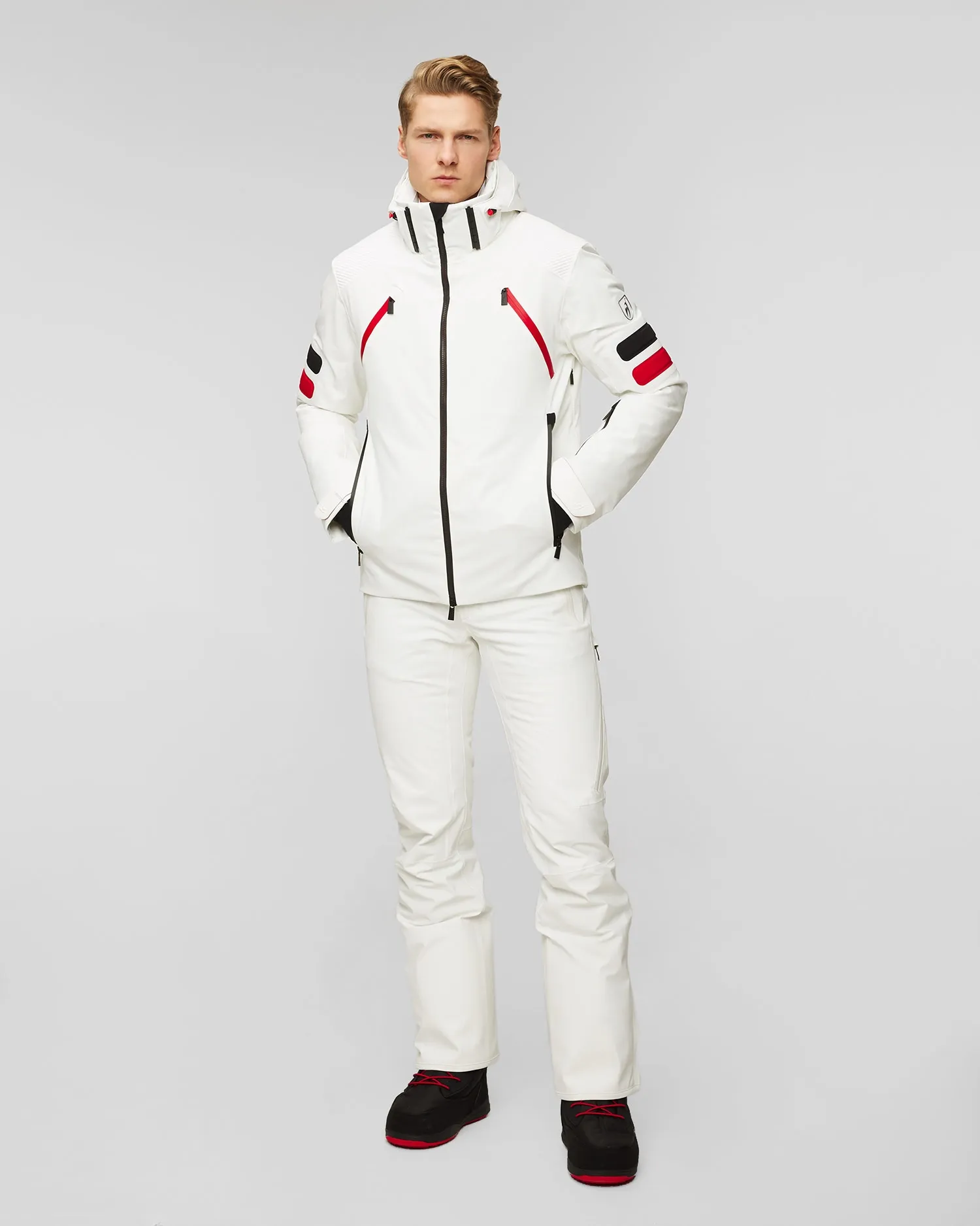 Men's white ski jacket Toni Sailer Leon 331126-201