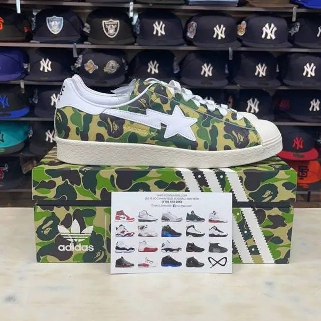 Mens Adidas Superstar 80s Bape "ABC Camo"