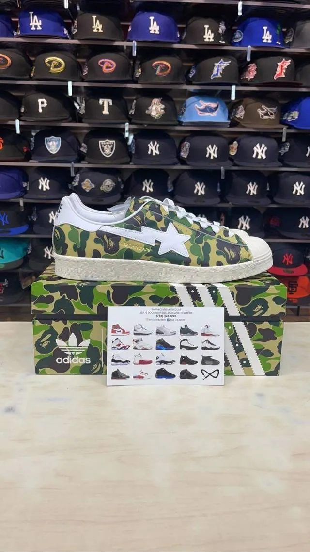 Mens Adidas Superstar 80s Bape "ABC Camo"