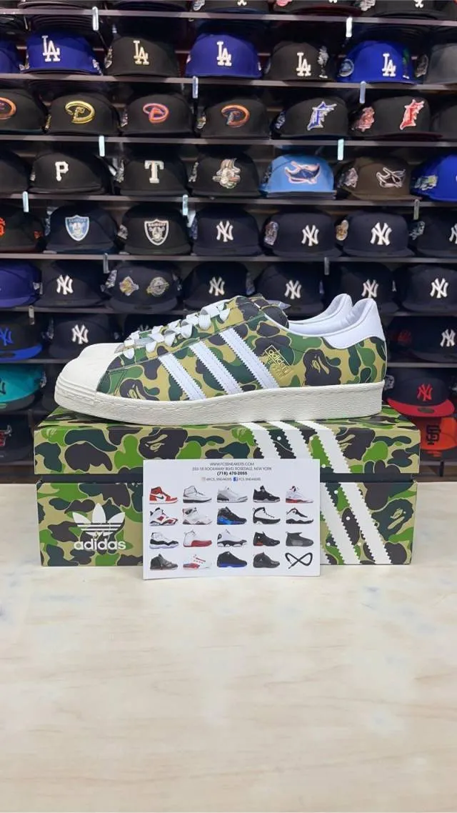 Mens Adidas Superstar 80s Bape "ABC Camo"