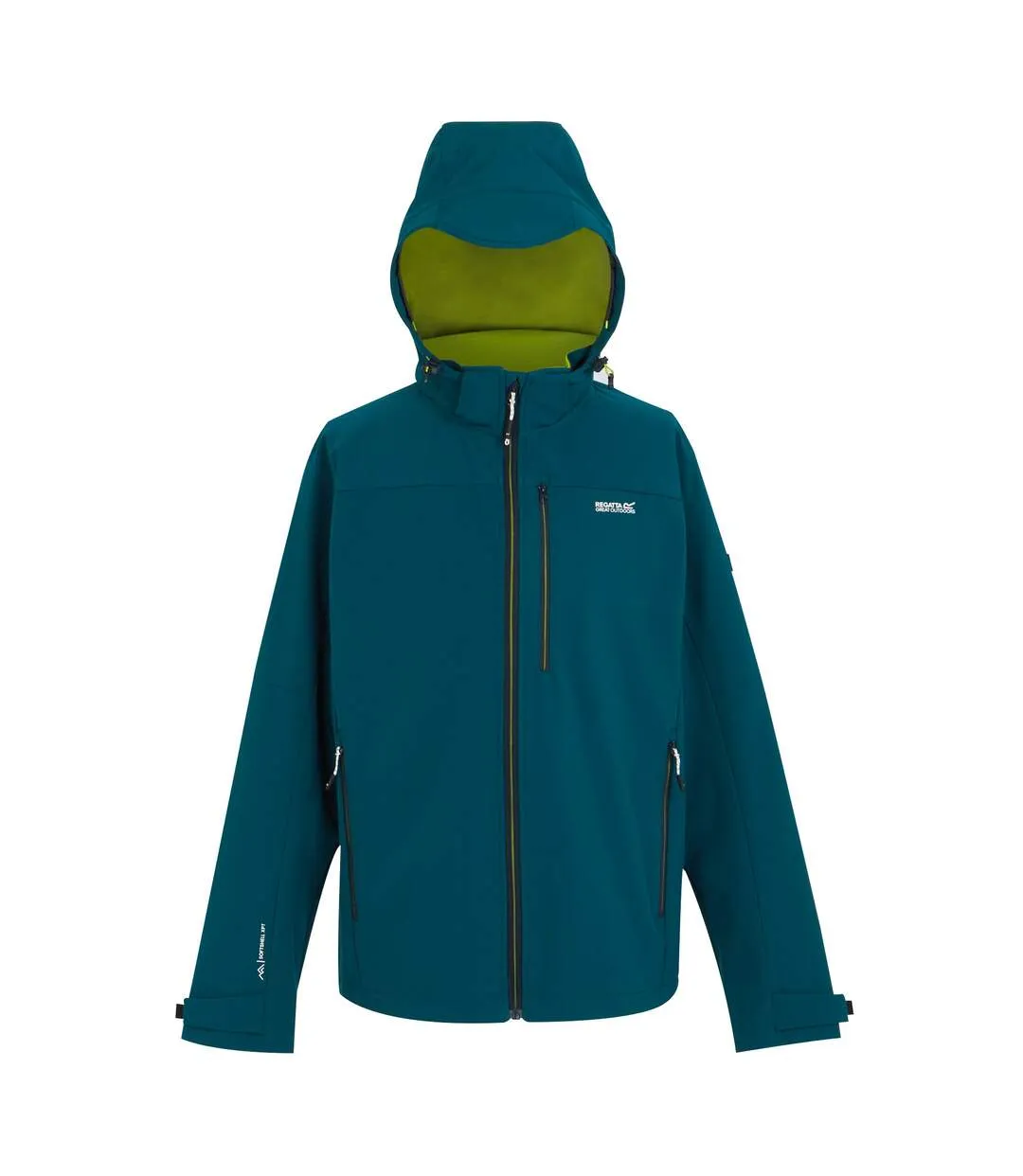 Mens arana waterproof soft shell jacket moroccan blue/citron lime Regatta