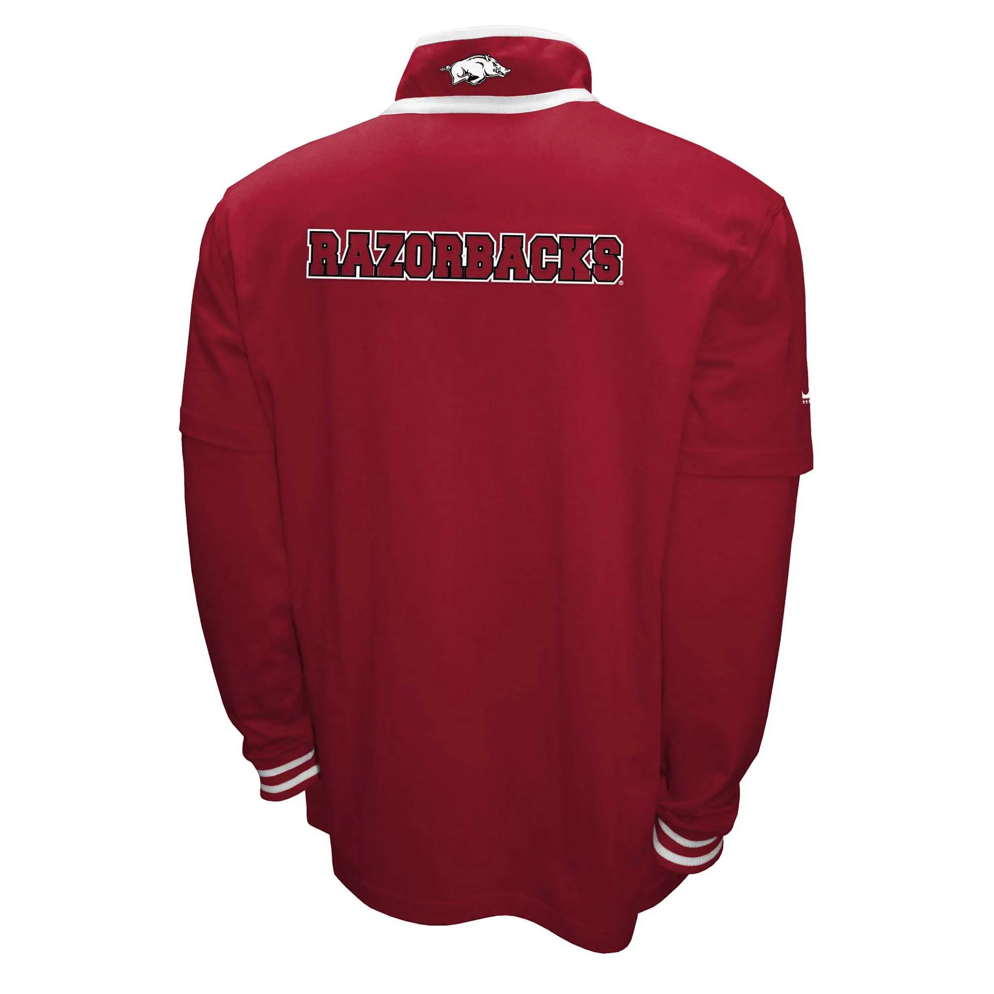 Men's Franchise Club Cardinal Arkansas Razorbacks 3-in-1 Double-Down T-Shirt & Quarter-Zip Pullover Set