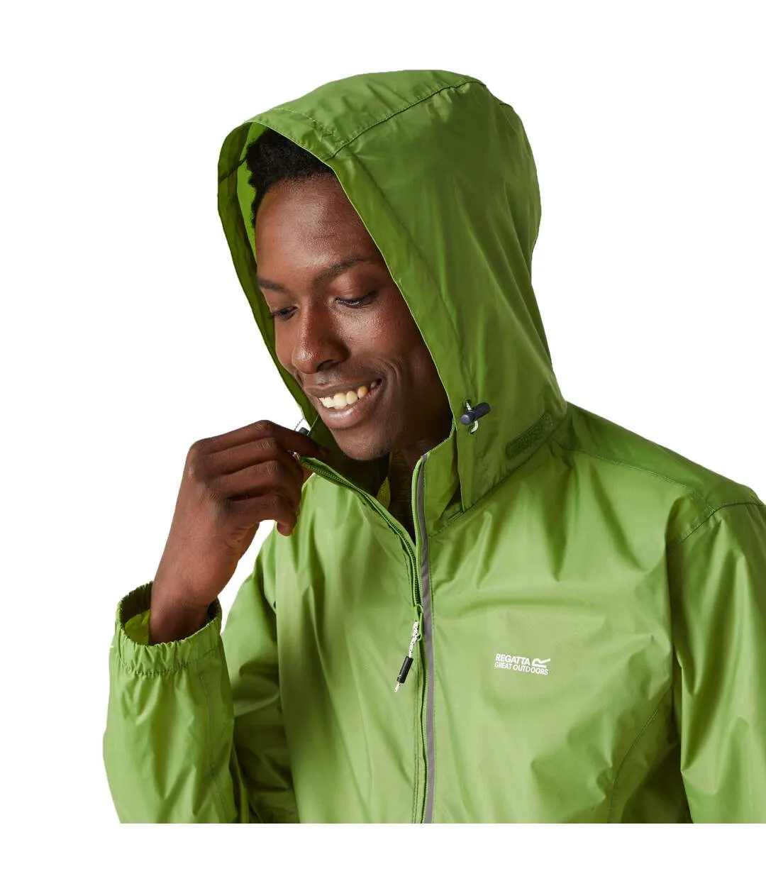 Mens lyle iv waterproof hooded jacket piquant green/citron lime Regatta