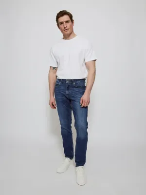 Mid Wash Freefit Slim Jeans With Stretch | Men | George at ASDA