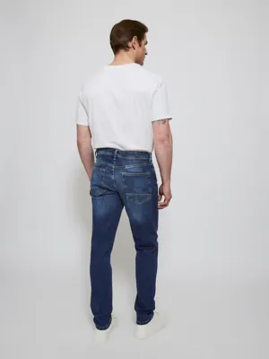 Mid Wash Freefit Slim Jeans With Stretch | Men | George at ASDA