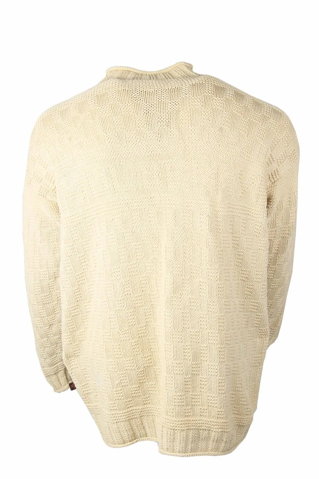 MULBERRY Mens Hand Knitted High Neck Jumper Pullover Long Sleeve Size L - Pepper Tree London