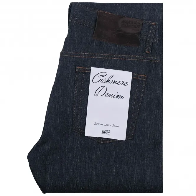 Naked and Famous Denim Weird Guy Cashmere Stretch Blend Denim Jeans - Indigo