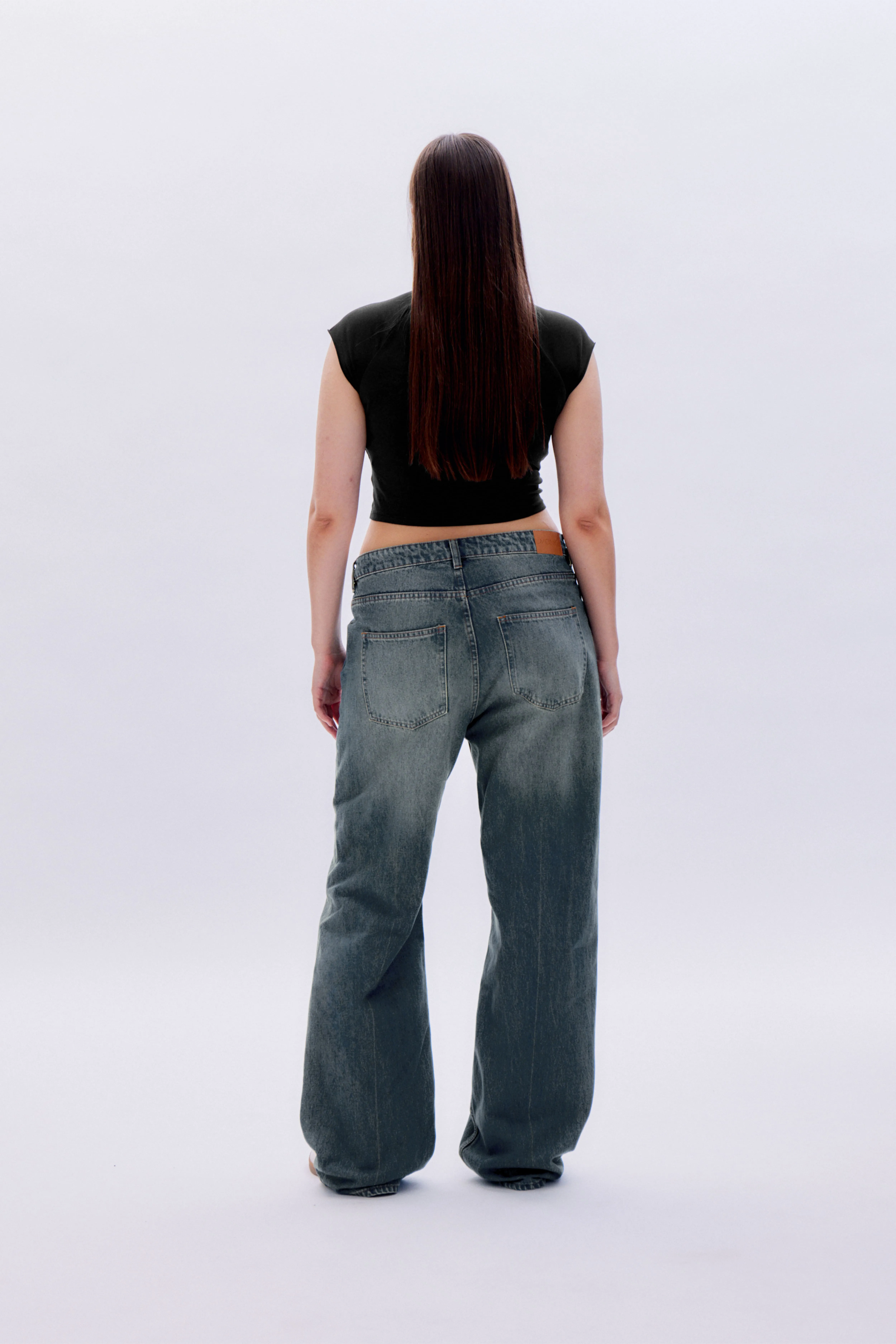 Naoki Low Loose Jeans - Low waist - Long - Nikki Blue - Ladies | H&M GB