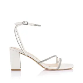 Nastassia Block Heel Sandals - Chalk