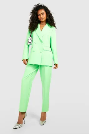 Neon Ankle Grazer Straight Leg Dress Pants