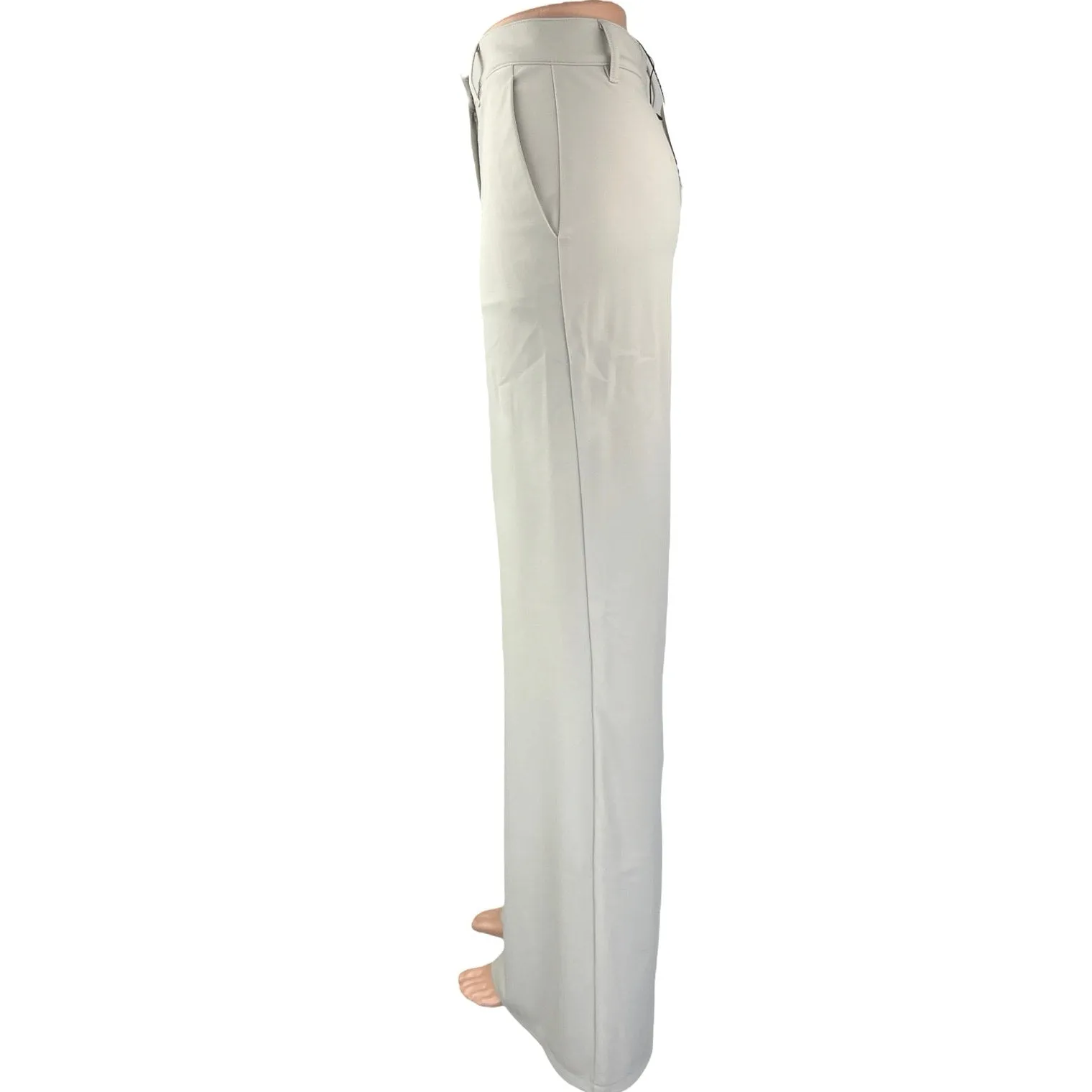 NEW Theory Women's White Terena High Waisted Wide Leg Trouser Dress Pants Size 0