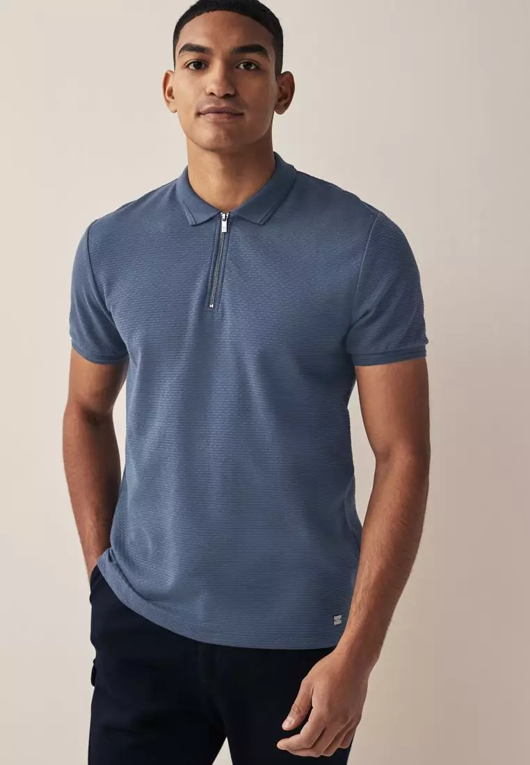 NEXT Textured Polo Shirt