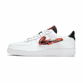 Nike air force 1 low carabiner swoosh white habanero red