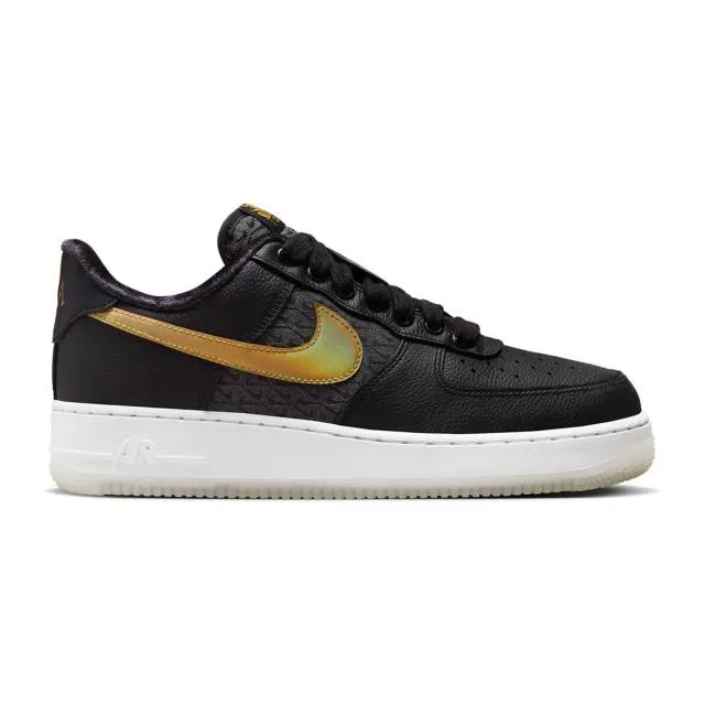 Nike air force 1 low premium (bronx origins 50th anniversary/ black/ metallic gold/ white) men us 8-