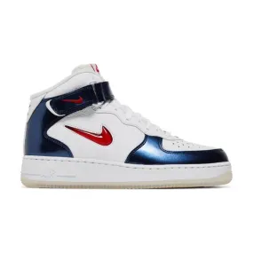 Nike air force 1 mid qs (independence day/ white/ university red/ midnight navy/ white) men us 8-13