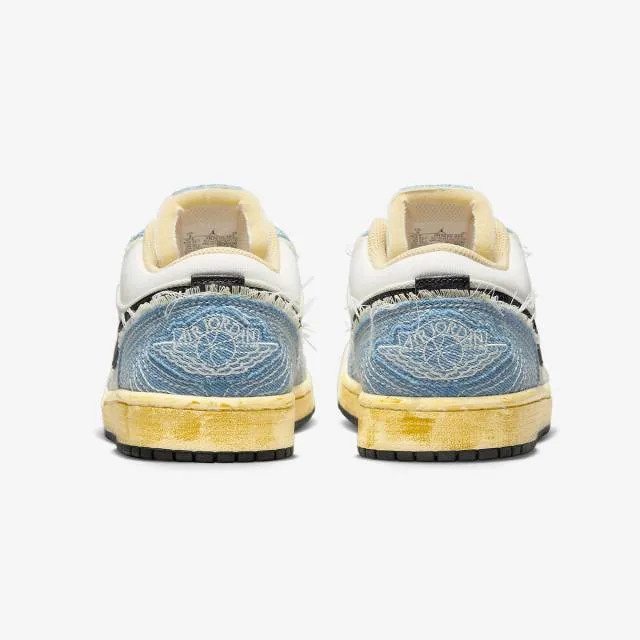 Nike air jordan 1 low (sashiko denim/ blue/ ashen slate/ black/ pale ivory/ sesame) men us 8-13 fn76