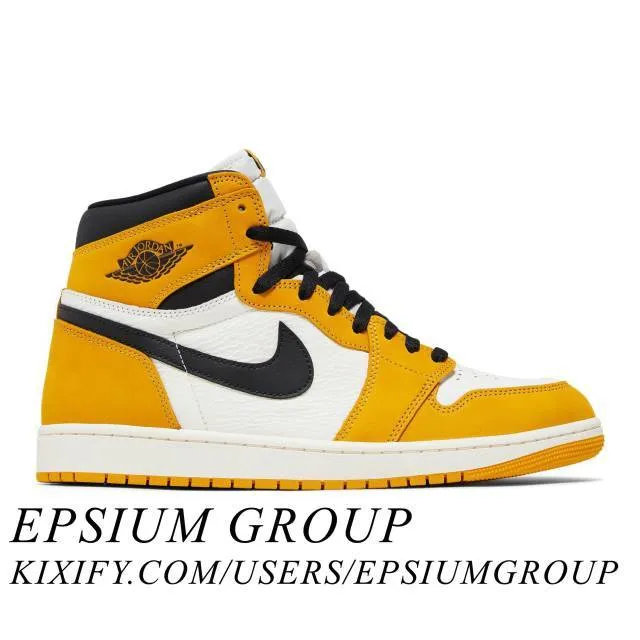 Nike air jordan 1 retro high og (yellow ochre/ yellow ochre/ black/ sail) men us 8-13 dz5485-701