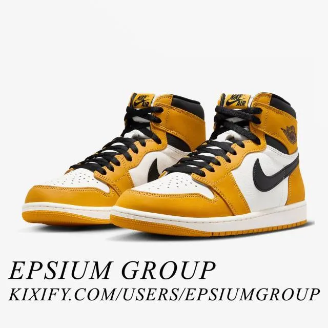 Nike air jordan 1 retro high og (yellow ochre/ yellow ochre/ black/ sail) men us 8-13 dz5485-701