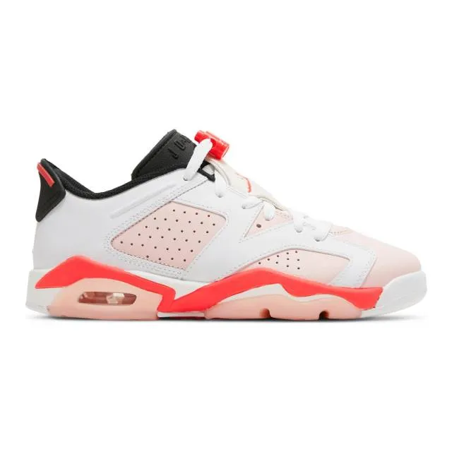 Nike air jordan 6 retro low gs (atmosphere pink/ white pink/ infrared 23 black) big kids 3.5y-7y 768