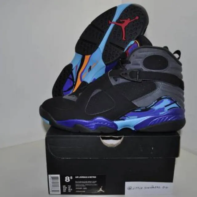 Nike air jordan 8 retro aqua size 8.5 us 7.5 uk 42 eu