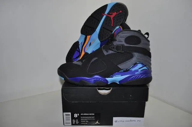 Nike air jordan 8 retro aqua size 8.5 us 7.5 uk 42 eu