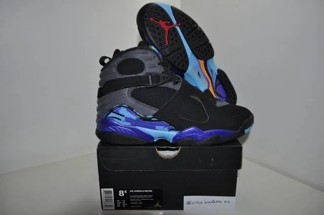 Nike air jordan 8 retro aqua size 8.5 us 7.5 uk 42 eu