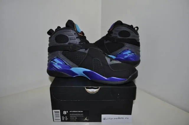 Nike air jordan 8 retro aqua size 8.5 us 7.5 uk 42 eu