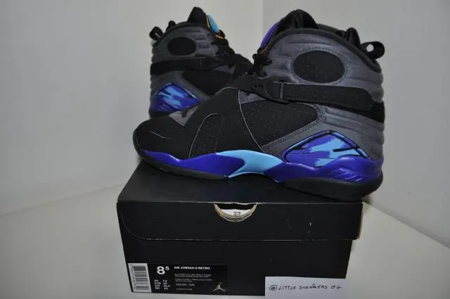 Nike air jordan 8 retro aqua size 8.5 us 7.5 uk 42 eu