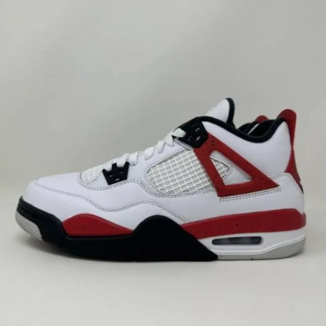 Nike air jordan retro iv 4 gs red cement black grade school size 7y 408452-161