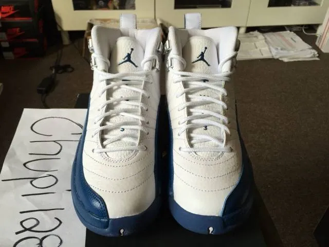 Nike air jordan retro xii 12 gs french blue white 153265-113