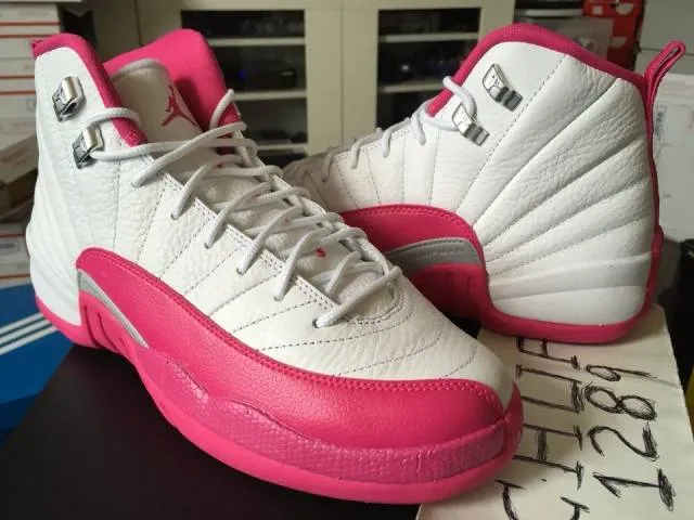 Nike air jordan retro xii 12 gs vivid pink white 510815-109