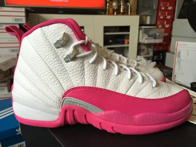 Nike air jordan retro xii 12 gs vivid pink white 510815-109