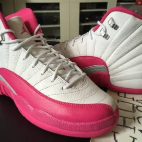 Nike air jordan retro xii 12 gs vivid pink white 510815-109