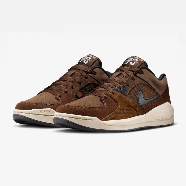 Nike air jordan stadium 90 (cacao wow/ brown/ cacao wow/ black/ university red/ sanddrift) men us 8-