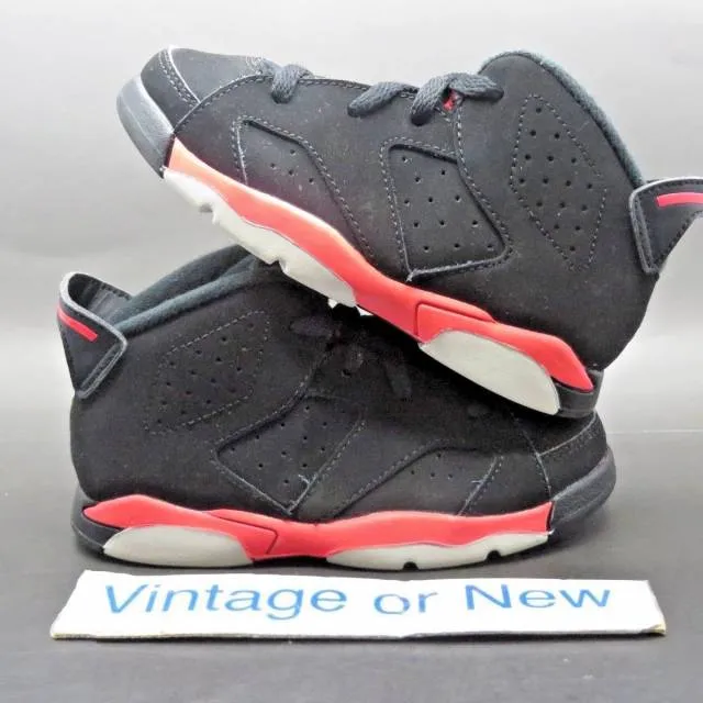 Nike air jordan vi 6 black infrared retro bt toddler 2014 sz 9c