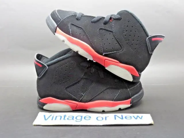 Nike air jordan vi 6 black infrared retro bt toddler 2014 sz 9c