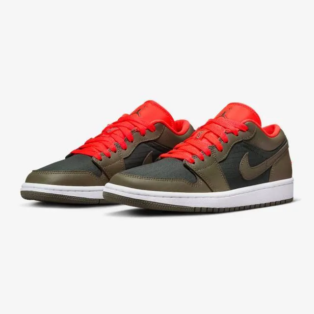 Nike women's air jordan 1 low se (black olive bright crimson/ black/ olive/ bright crimson) sizes 6-