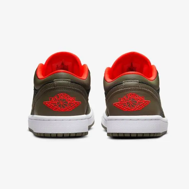 Nike women's air jordan 1 low se (black olive bright crimson/ black/ olive/ bright crimson) sizes 6-