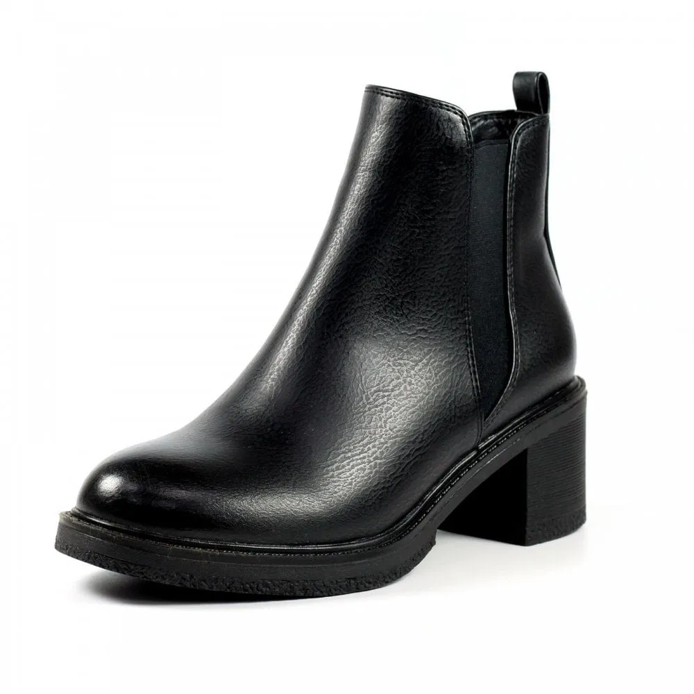 Ophelia Black Ankle Boot