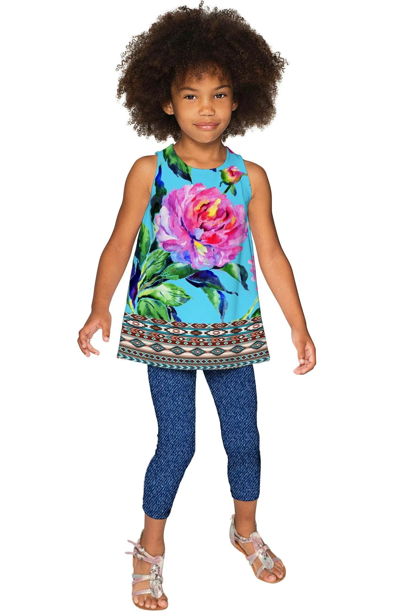 Peony Splash Emily Sleeveless Party Top - Mommy & Me