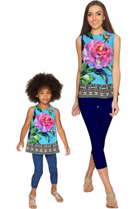 Peony Splash Emily Sleeveless Party Top - Mommy & Me