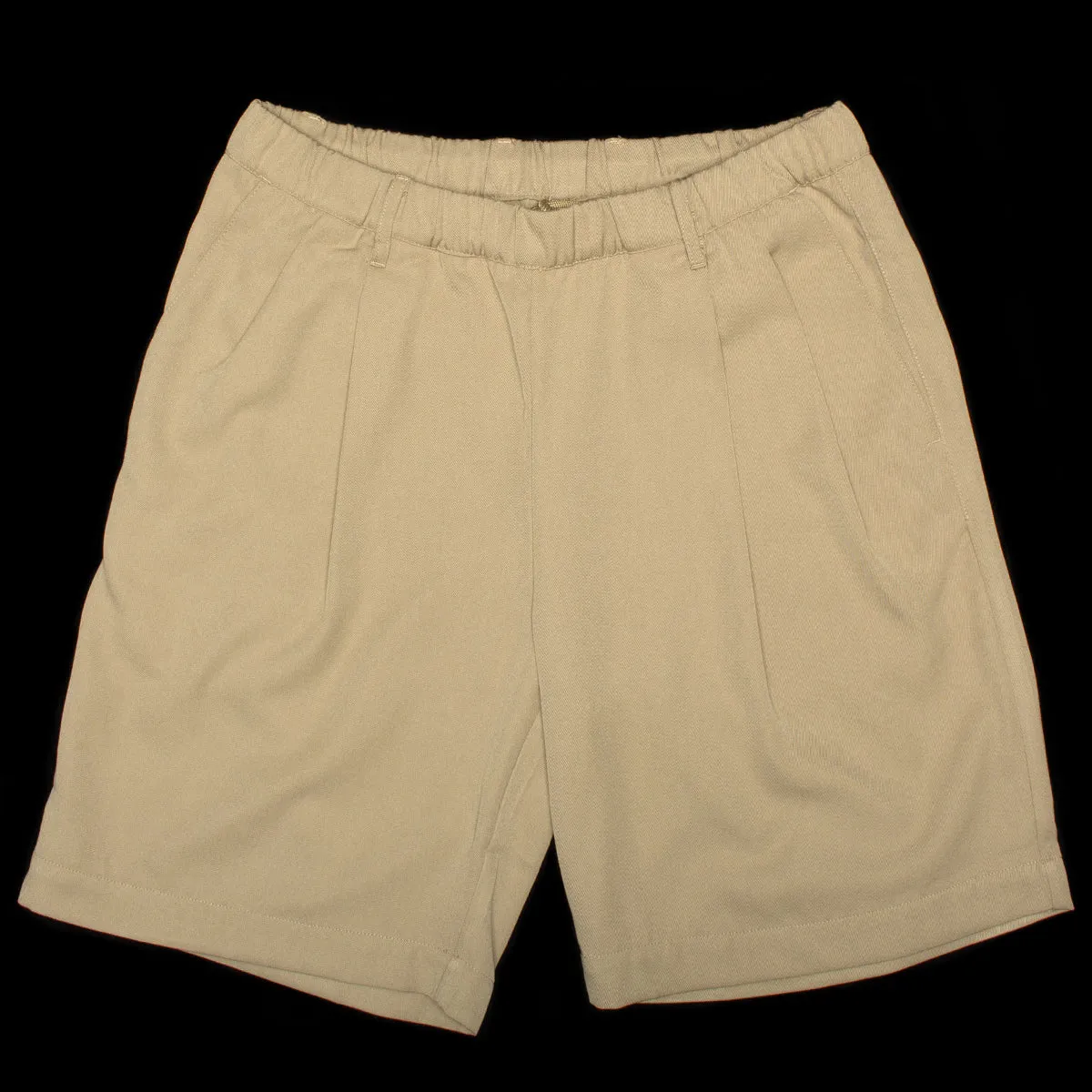 Pleated Twill Shorts