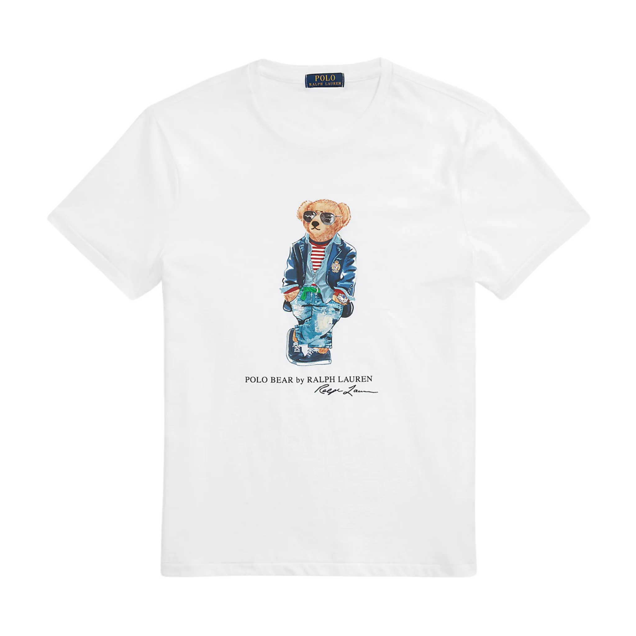 Polo Ralph Lauren Custom Slim Fit Polo Bear Jersey T-Shirt (White)