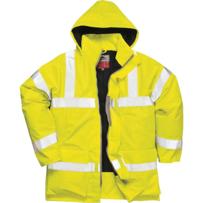 Portwest Biz Flame Hi-Viz Anti-static Flame Resistant Waterproof Jacket