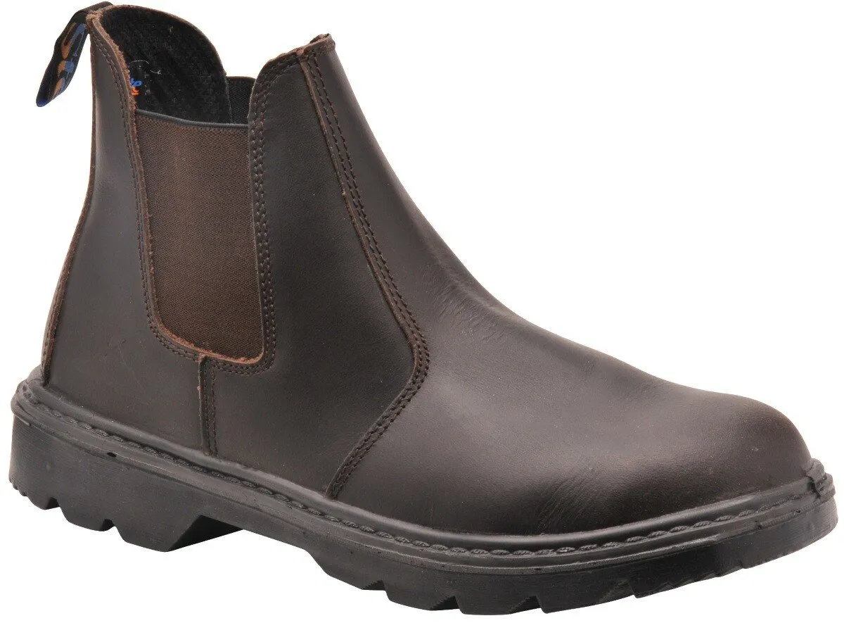 Portwest FW51 Steelite Brown S1-P Dealer Safety Boot (Chelsea Boot) - Brown