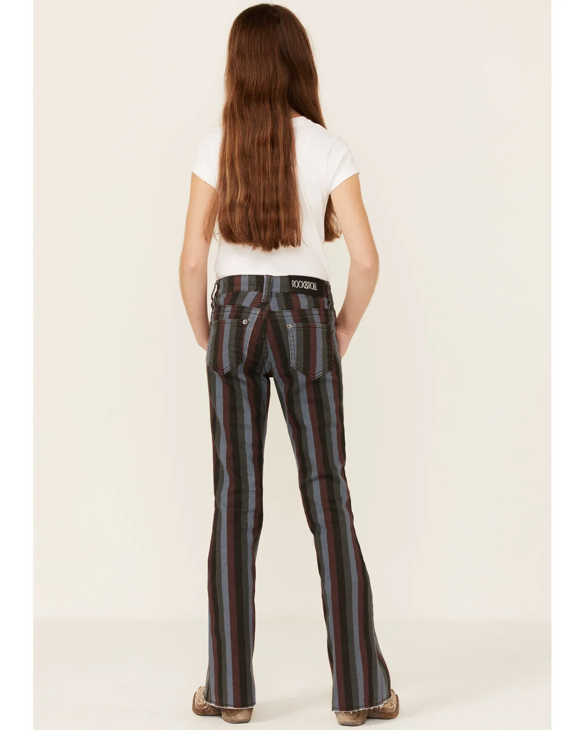 Product Name:  Rock & Roll Denim Girls' Stripe Stretch Trouser Jeans