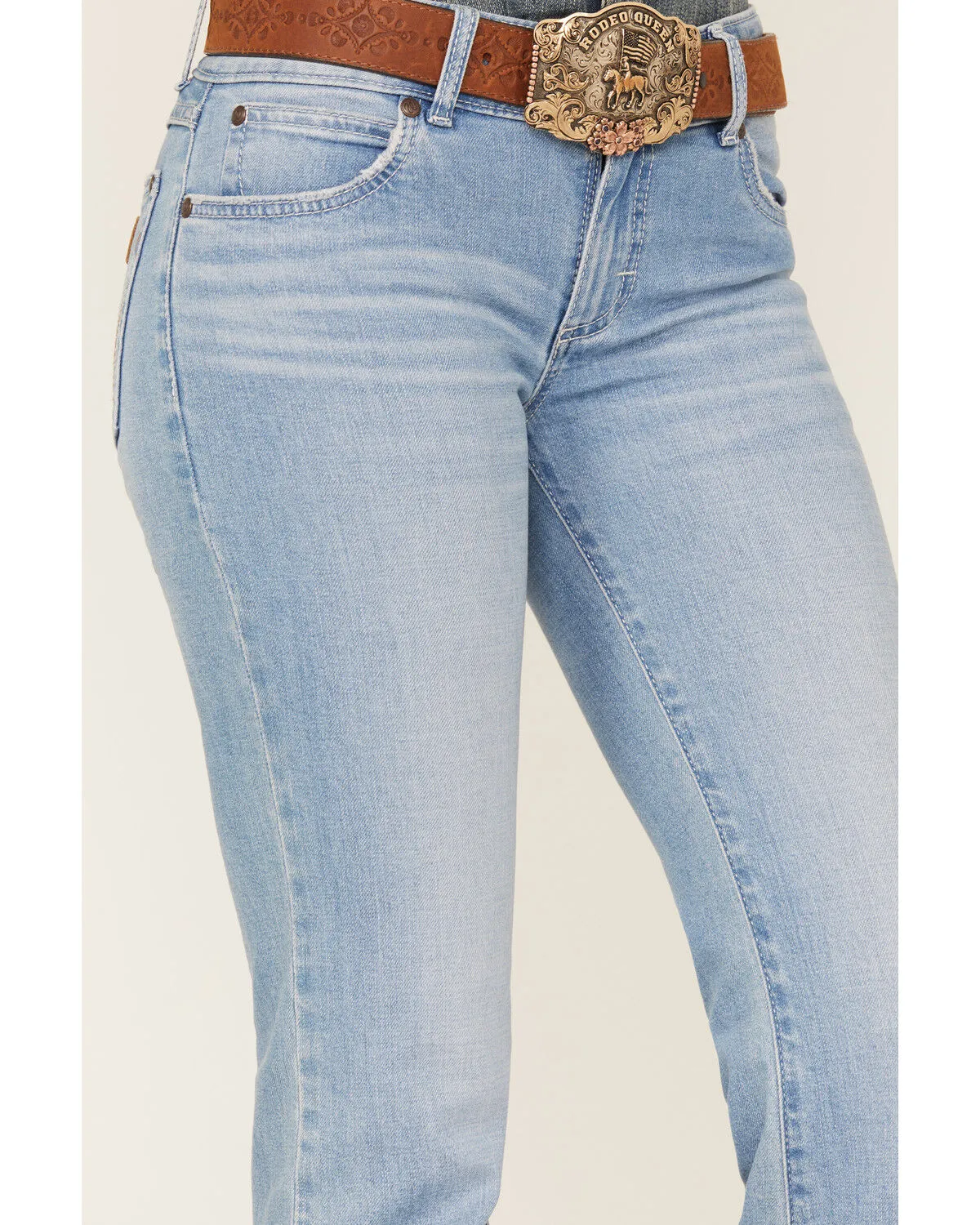 Product Name:  Wrangler Retro Women's Light Wash Mid Rise Hallie Trouser Jeans