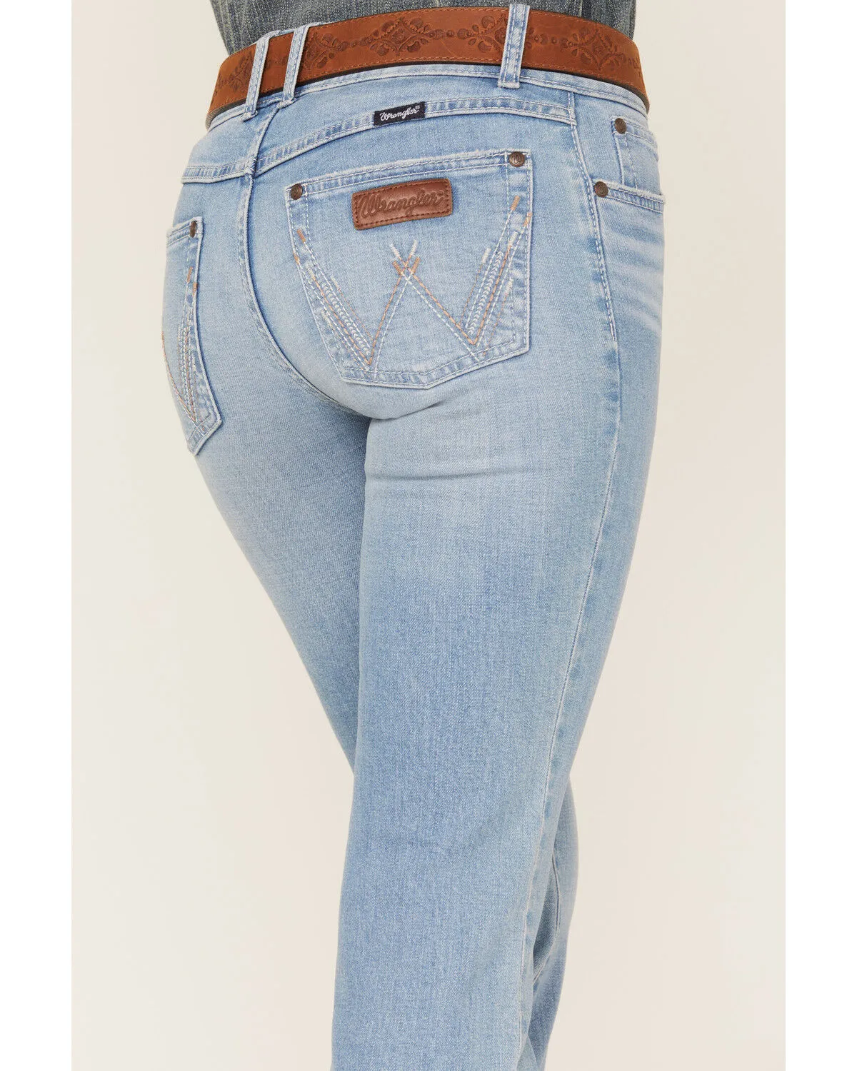 Product Name:  Wrangler Retro Women's Light Wash Mid Rise Hallie Trouser Jeans