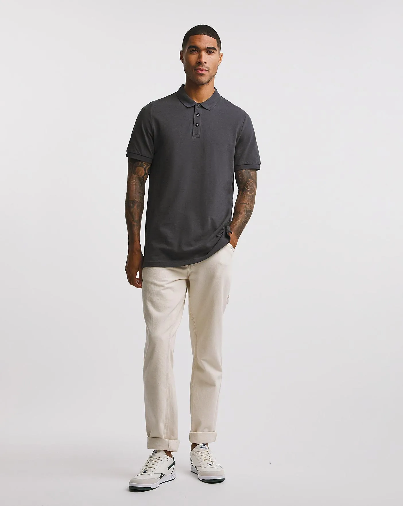 Pure Cotton Pique Polo Long