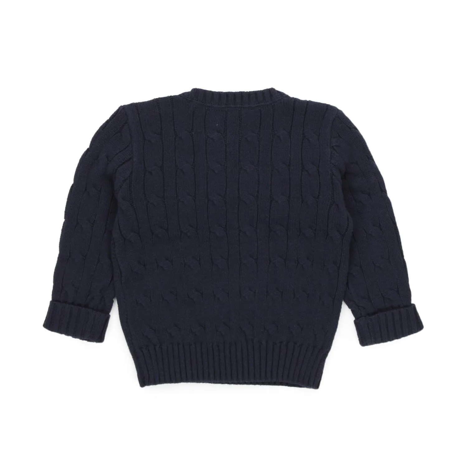 Ralph Lauren Rl Navy Blue Pullover For Baby Boy